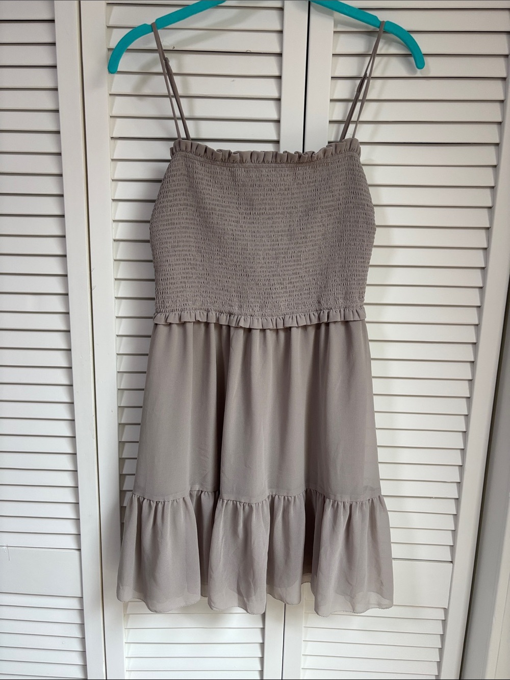 Aritzia Wilfred Smocked Spaghetti-Strap Midi Dress